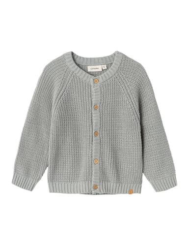 NAME IT Unisex Nmnemlen Lin Ls Knit Lil Noos Strickjacke, Limestone, 122-128 EU von NAME IT