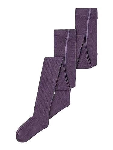 NAME IT Unisex Kinder Nknpantybukser Rib 2p Noos Strumpfhose, Vintage Violet, 134-140 EU von NAME IT