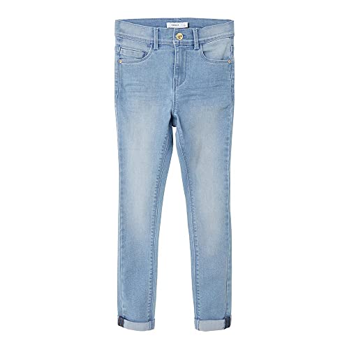 NAME IT Damen NKFPOLLY DNMTASI Pant NOOS Jeans, Light Blue Denim, 116 von NAME IT