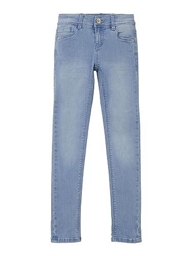 NAME IT Damen NKFPOLLY DNMTASI Pant NOOS Jeans, Light Blue Denim, 158 von NAME IT