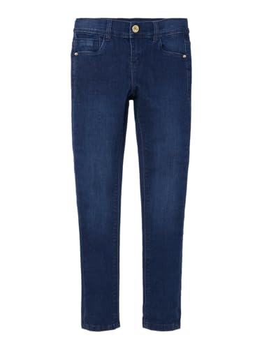 NAME IT Damen NKFPOLLY DNMTASI Pant NOOS Jeans, Medium Blue Denim, 128 von NAME IT