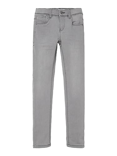 NAME IT Damen NKFPOLLY DNMTASI Pant NOOS Jeans, Medium Grey Denim, 128 von NAME IT