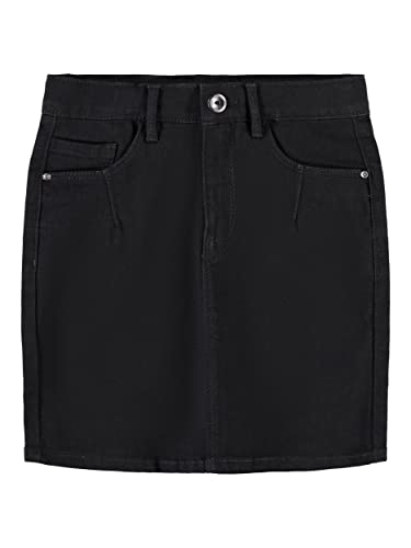 NAME IT Damen NKFSALLI DNMTASIS 7550 HW Skirt NOOS Rock, schwarz, 158 von NAME IT