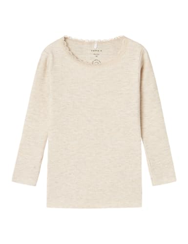 name it Damen NMFKAB LS TOP NOOS Shirt, Peyote Melange, 92 von NAME IT