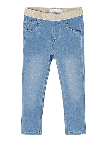 NAME IT Damen NMFSALLI DNMTORINAS 1679SWE NOOS Leggings, Light Blue Denim, 74 von NAME IT