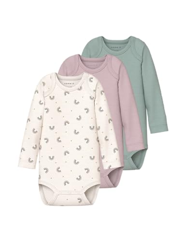 NAME IT Damen Nbfbody 3P Ls Rainbow Noos, Jet Stream, Numeric_68 von NAME IT