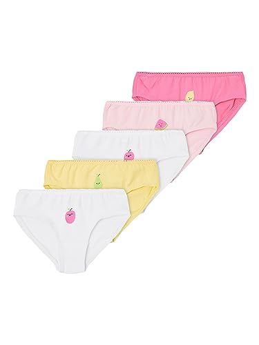 NAME IT Girl's NKFBRIEFS 5P Fruits NOOS Unterhose, Pink Lady, 98 von NAME IT