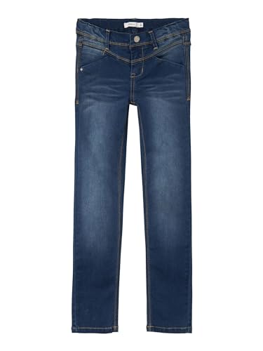 NAME IT Mädchen Stretch-Jeans Skinny Fit Dark Blue Denim 110 von NAME IT