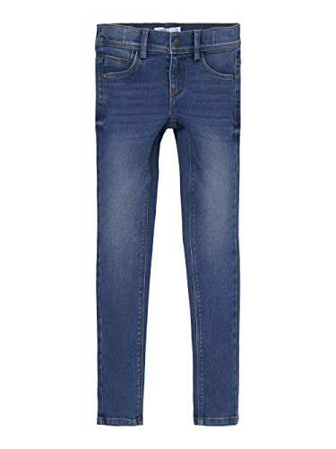 NAME IT Mädchen Nkfpolly Dnmtax Noos Pant Hose, Medium Blue Denim, 158 EU von NAME IT