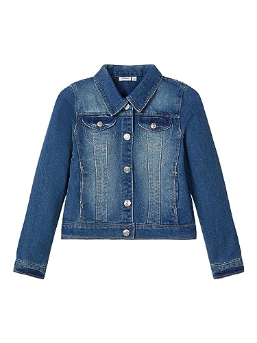 NAME IT Mädchen Nitstar Rika Dnm Jacket Nmt Noos Jacke, Medium Blue Denim, 104 EU von NAME IT