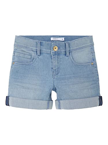 Name It Mädchen Jeans Shorts Light Blue Denim-116 von NAME IT