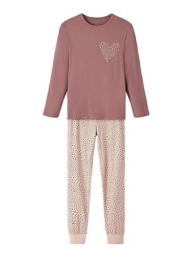 NAME IT M dchen Nkfnightset Rose Taupe Leo Noos Schlafanzug, Rose Taupe, 110/116 EU von NAME IT