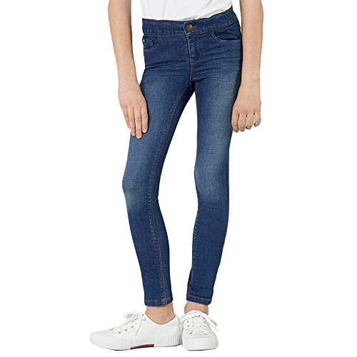 NAME IT Mädchen Nkfpolly Dnmatasis Pant Noos Hose, Medium Blue Denim, 122 EU von NAME IT