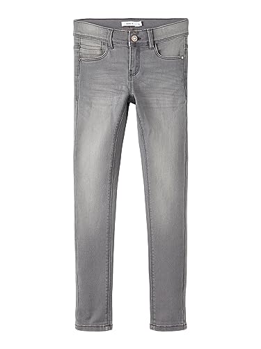 NAME IT Mädchen Nkfpolly Dnmtasis 5676 Pant Noos Hose, Medium Grey Denim, 146 EU von NAME IT