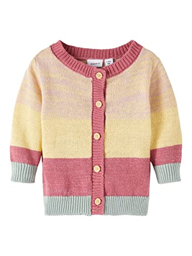 NAME IT Baby Girls NBFKILIS LS Knit Card Cardigan, Mehrfarbigot, 68 von NAME IT