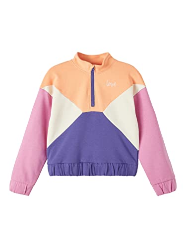 NAME IT Girl's NKFBANINA LS Loose Short Sweat UNB Sweatshirt, Cyclamen, 116 von NAME IT