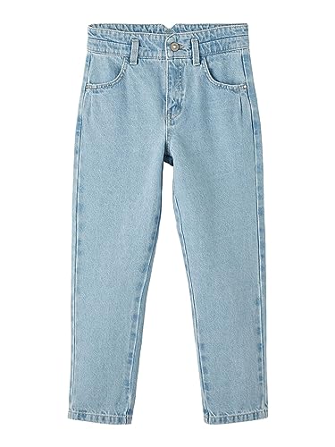 NAME IT Girl's NKFBELLA HW MOM AN Jeans 1092-DO NOOS Jeanshose, Light Blue Denim, 140 von NAME IT