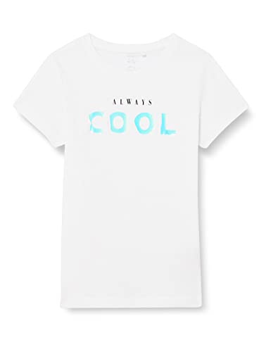 name it Girl's NKFDIKTE SS TOP T-Shirt, Bright White, 134/140 von NAME IT