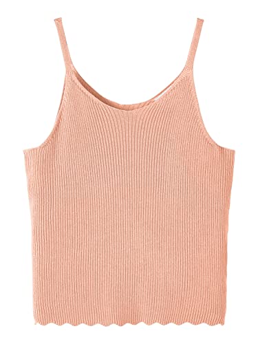 name it Girl's NKFFIFALMA Knit Strap TOP Pullover, Peach Nectar, 134/140 von NAME IT