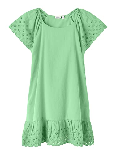 NAME IT Girl's NKFFIONA CAPSL Dress NOOS Kleid, Green Ash, 140 von NAME IT