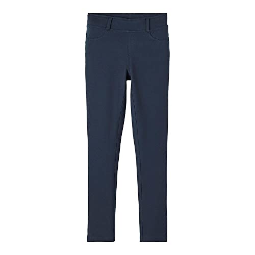 name it Girl's NKFJAVI SOLID SWE UNB N NOOS Leggings, Dark Sapphire, 104 von NAME IT