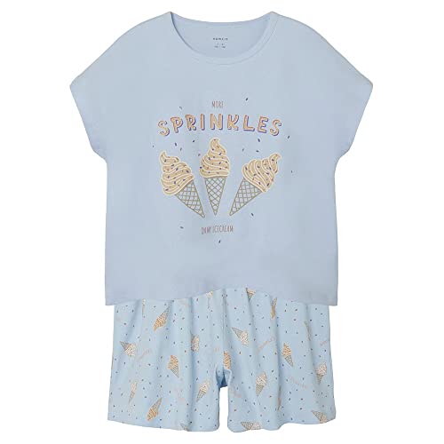 NAME IT Girl's NKFNIGHTSET Cap Icecream NOOS Schlafanzug, Nantucket Breeze, 86/92 von NAME IT
