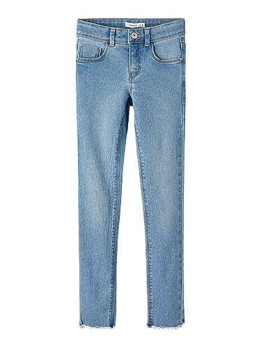 NAME IT Mädchen Nkfpolly Skinny 1191-io Noos Jeanshose, Light Blue Denim, 164 EU von NAME IT