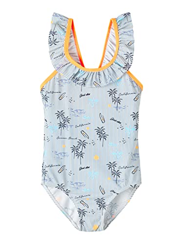 name it Girl's NKFZERTA Swimsuit Badeanzug, Crystal Seas, 158/164 von NAME IT