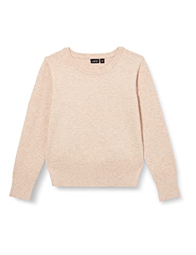 NAME IT Girl's NLFANE LS Short Knit Pullover, Mocha Meringue, 146/152 von NAME IT