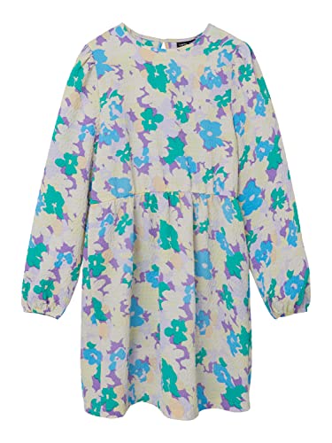 name it Girl's NLFFILOWER LS Dress Kleid, Swim Cap/AOP:Flowerprint, 140 von NAME IT