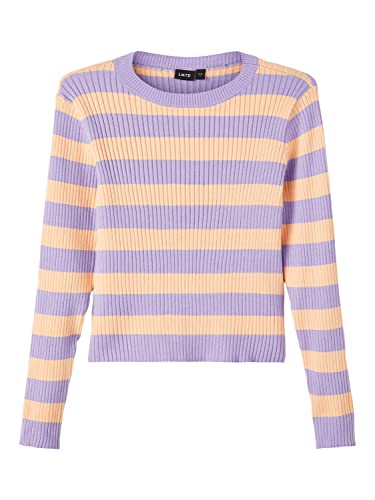 name it Girl's NLFFULLA LS Short Stripe Knit Top, Peach Quartz/Stripes:Peach Quartz/Sand Verbena, 146/152 von NAME IT