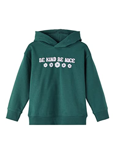 NAME IT Girl's NMFSILKE Sweat BRU Sweatshirt, Sea Moss, 110 von NAME IT