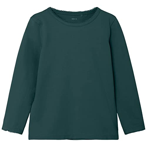 NAME IT Girl's NMFVENILLA LS TOP S Langarmshirt, Sea Moss, 92 von NAME IT