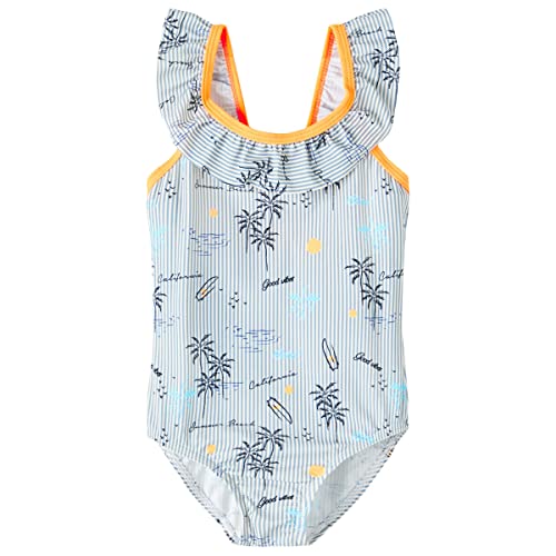 name it Girl's NMFZERTA Swimsuit Badeanzug, Crystal Seas, 110/116 von NAME IT