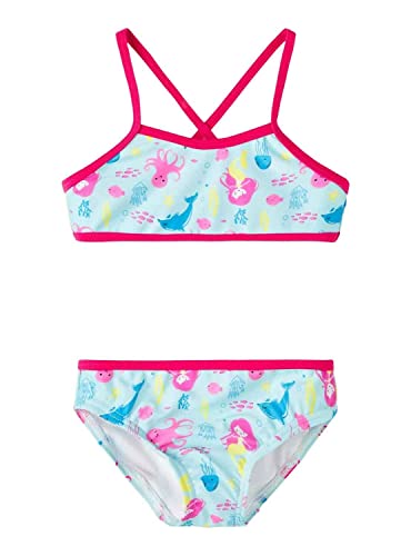 NAME IT Girl's NMFZIZA Box TB Bikini, Aqua Splash, 86/92 von NAME IT