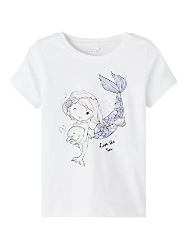 name it Girl's NMFZUZANO SS TOP T-Shirt, Bright White, 98 von NAME IT