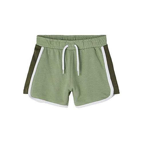 NAME IT Girl's Nkfdoja Sweat Unb Noos Shorts, Hedge Green, 110 von NAME IT