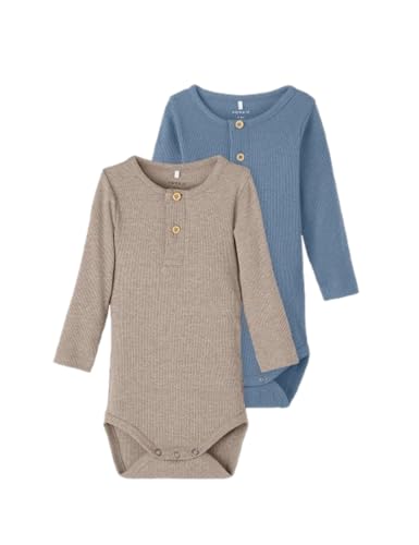 NAME IT Herren Nbmkab 2P Ls Body Noos, Troposphere, Numeric_62 (2er Pack) von NAME IT