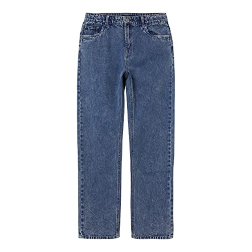 NAME IT Herren Nlmtoneizza DNM Dad Straight Pant Noos Jeans, Dark Blue Denim/Detail:Stonewash, L EU von NAME IT