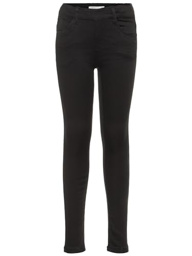 NAME IT Mädchen Nkfpolly Dnmtoras 7104 Legging Noos Jeans, Schwarz (Black Denim Black Denim), 140 EU von NAME IT