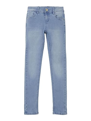 name it Damen NKFPOLLY DNMTASIS Pant NOOS Jeans, Light Blue Denim, 128 von NAME IT