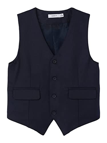 NAME IT Jungen Anzug-Weste NKMRIRAMEL WAISTCOAST R, Größe:122, Farbe:Dark Sapphire von NAME IT