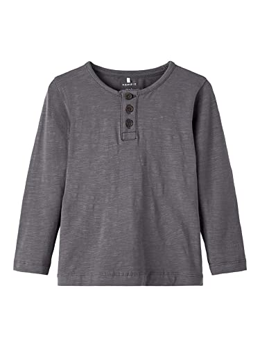 NAME IT Jungen Basic Longsleeve aus Bio-Baumwolle Iron Gate 80 von NAME IT