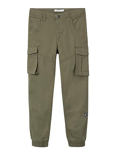 NAME IT Jungen Nkmryan Cargo R TWI Pant 2222-Ba Noos Hose, Deep Lichen Green, 158 von NAME IT