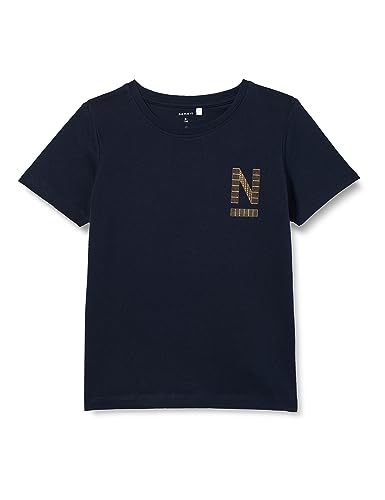 NAME IT Jungen NKMLASTO SS TOP T-Shirt, Dark Sapphire, 116 von NAME IT