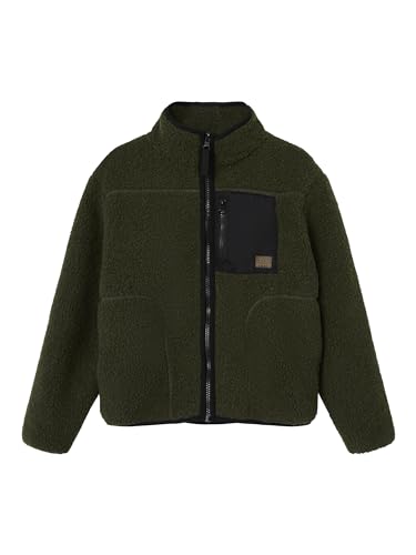 NAME IT Jungen NKMMAGOT Teddy Jacket Teddyjacke, Thyme, 152 von NAME IT