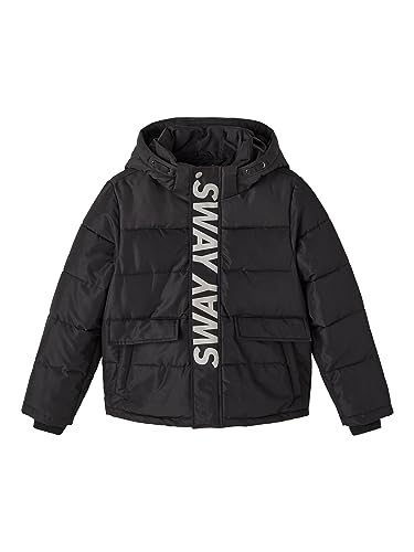 NAME IT Jungen NKMMANDER Puffer Jacket Pufferjacke, Black, 116 von NAME IT