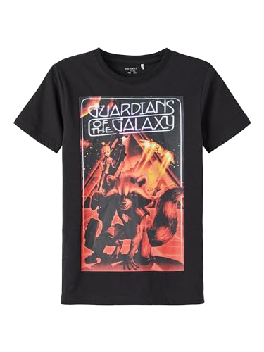 Name It Jungen NKMMOSHE GOTG SS TOP MAR T-Shirt, Black, 134W / 140L von NAME IT