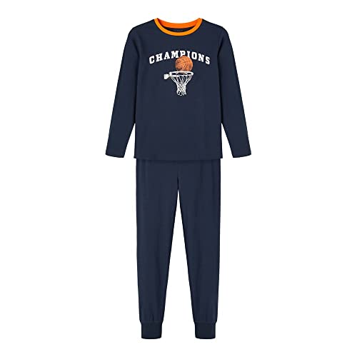 name it Jungen NKMNIGHTSET Dark Sapphire Basket NOOS Pyjamaset, 98-104 von NAME IT