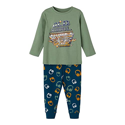 NAME IT Jungen Nkmnightset hæk grøn musik noos Pyjamaset, Hedge Green, 122-128 EU von NAME IT